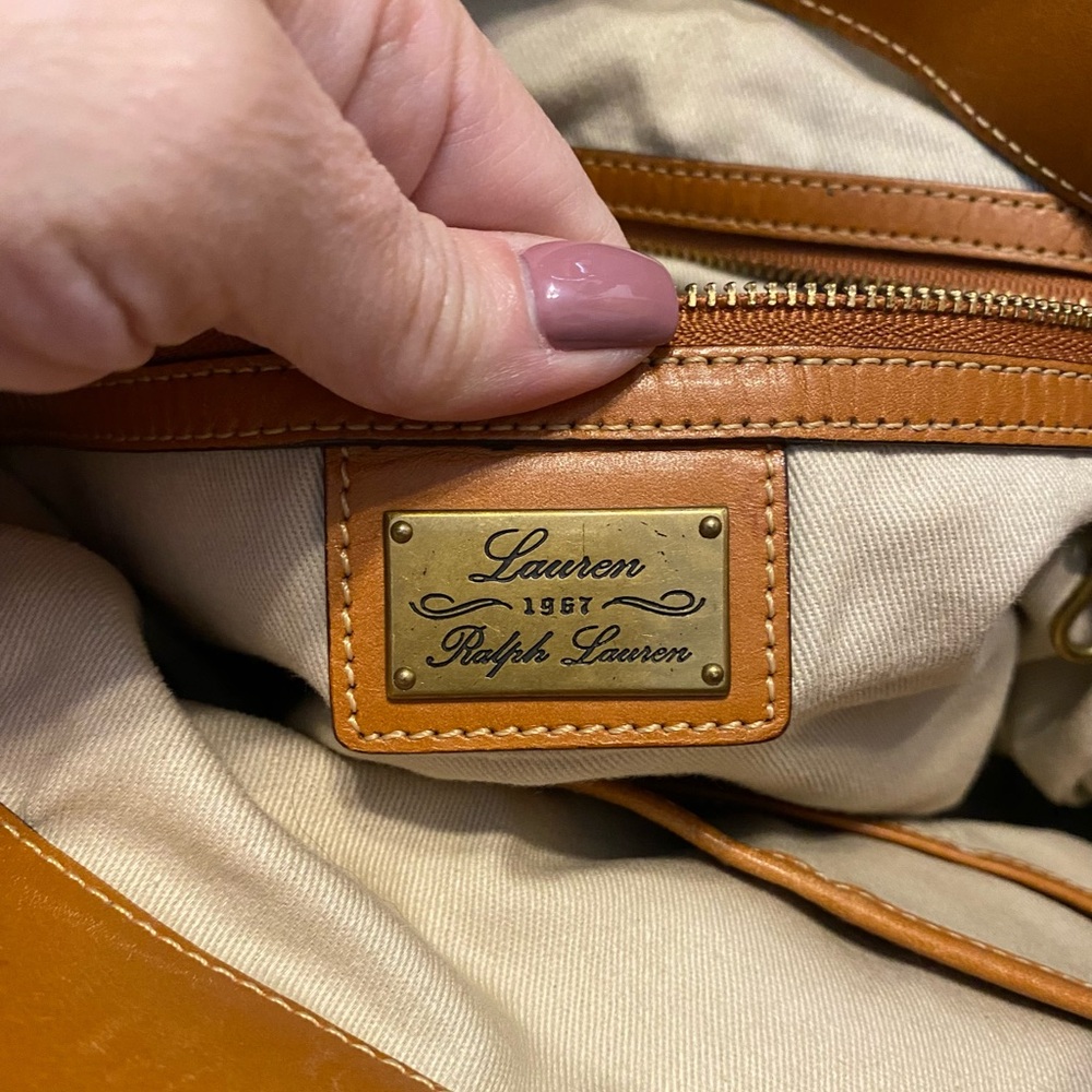 Ralph Lauren Denim Leather Hobo Handbag EXTREMELY RARE❣️ - Picture 9 of 16